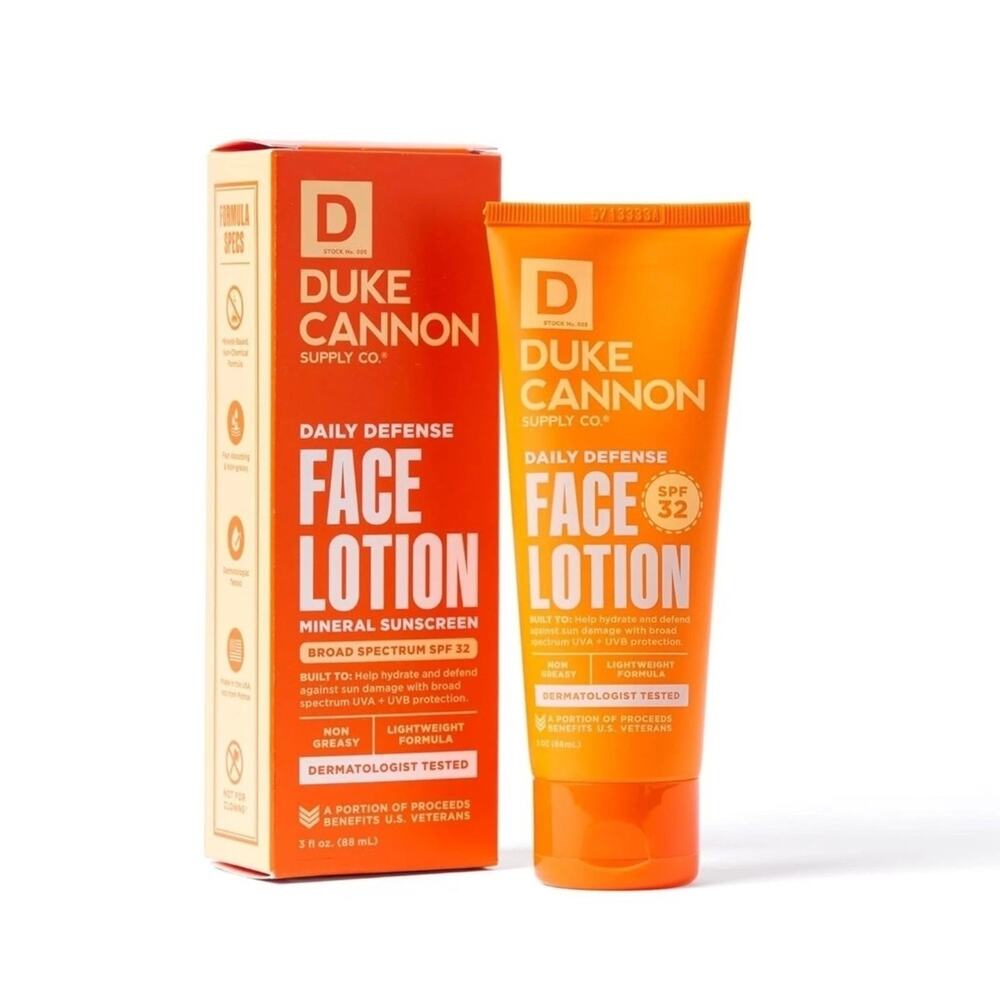 Duke Cannon Supply Co. Daily Defense Face Lotion SPF 50 Sunscreen